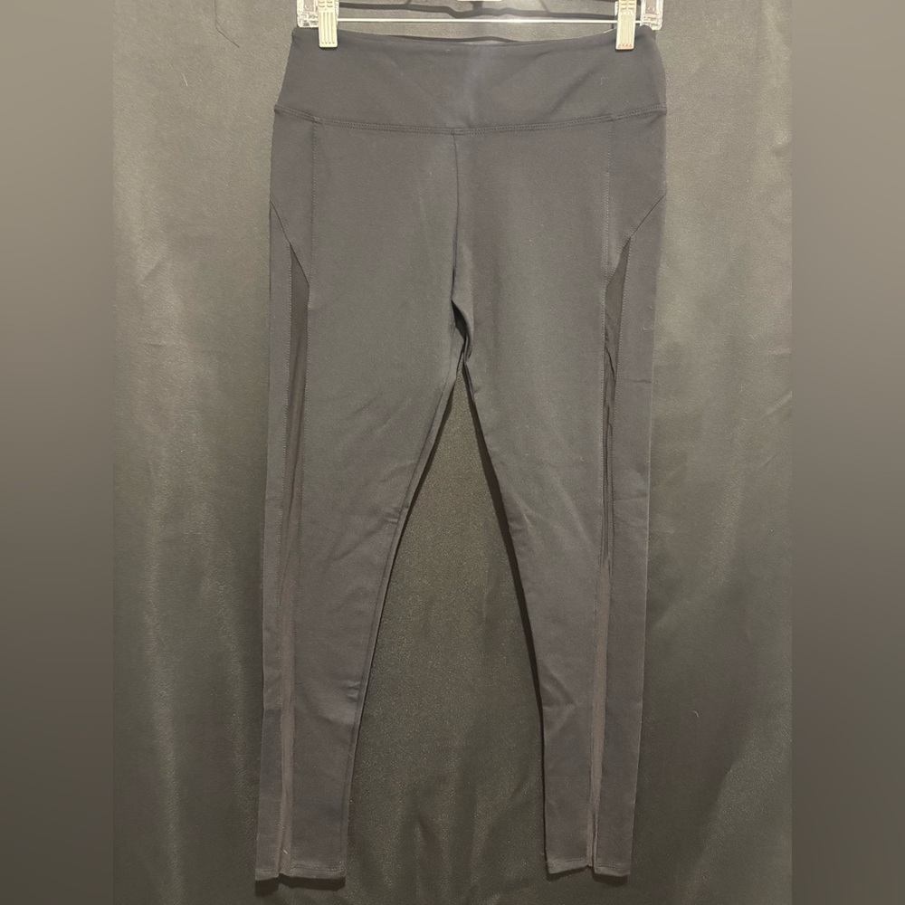 Black Leggings with mesh panels NWT